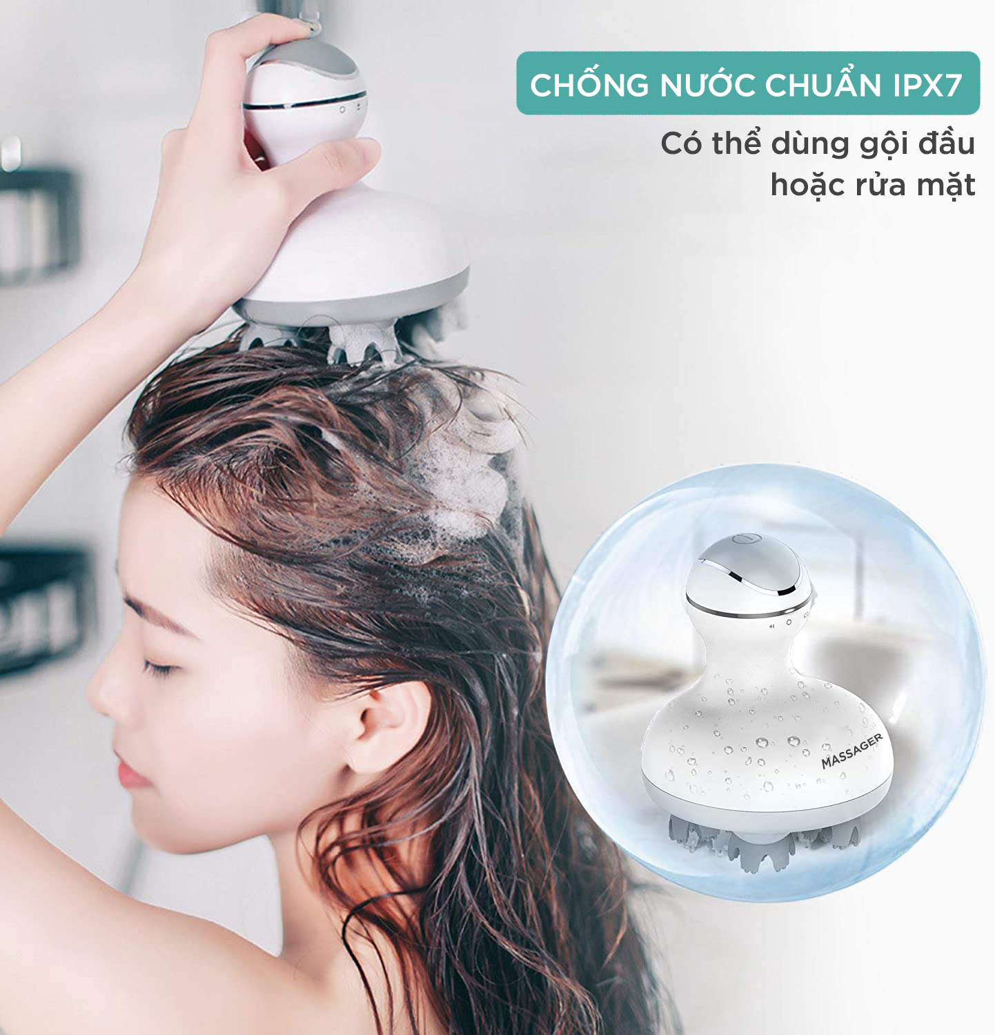 Máy Massage Cầm Tay Cao Cấp KINGTECH ST-701 - Chuyên Mát xa Đầu, Cổ, Mặt - Không Dây, Kèm Đế Sạc Di Động - Giúp Thư Giãn, Giảm Căng Thẳng - Quà Tặng Tuyệt Vời Cho Người Thân