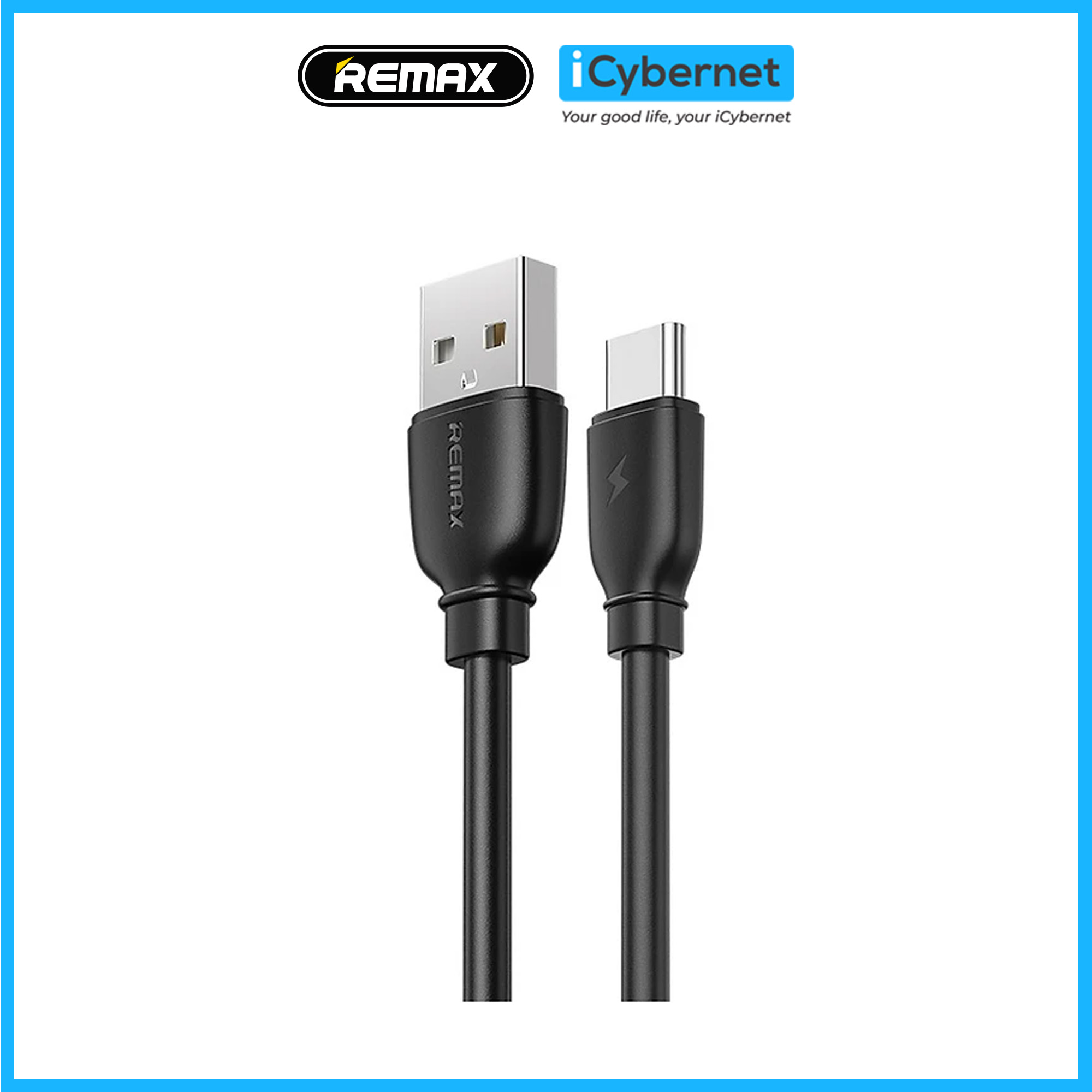 Cáp Sạc Và Truyền Dữ Liệu 2.4A Remax Rc - 138A Usb To Typec - Hàng Chính Hãng - Đen