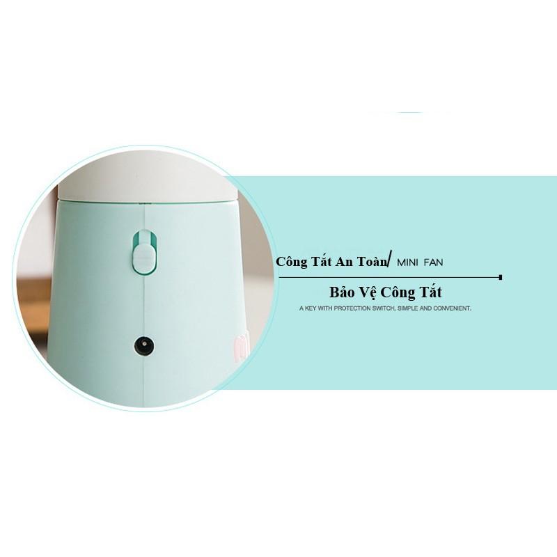 Quạt Sạc Mini Cằm Tay Con Thỏ Cực Dễ Thương