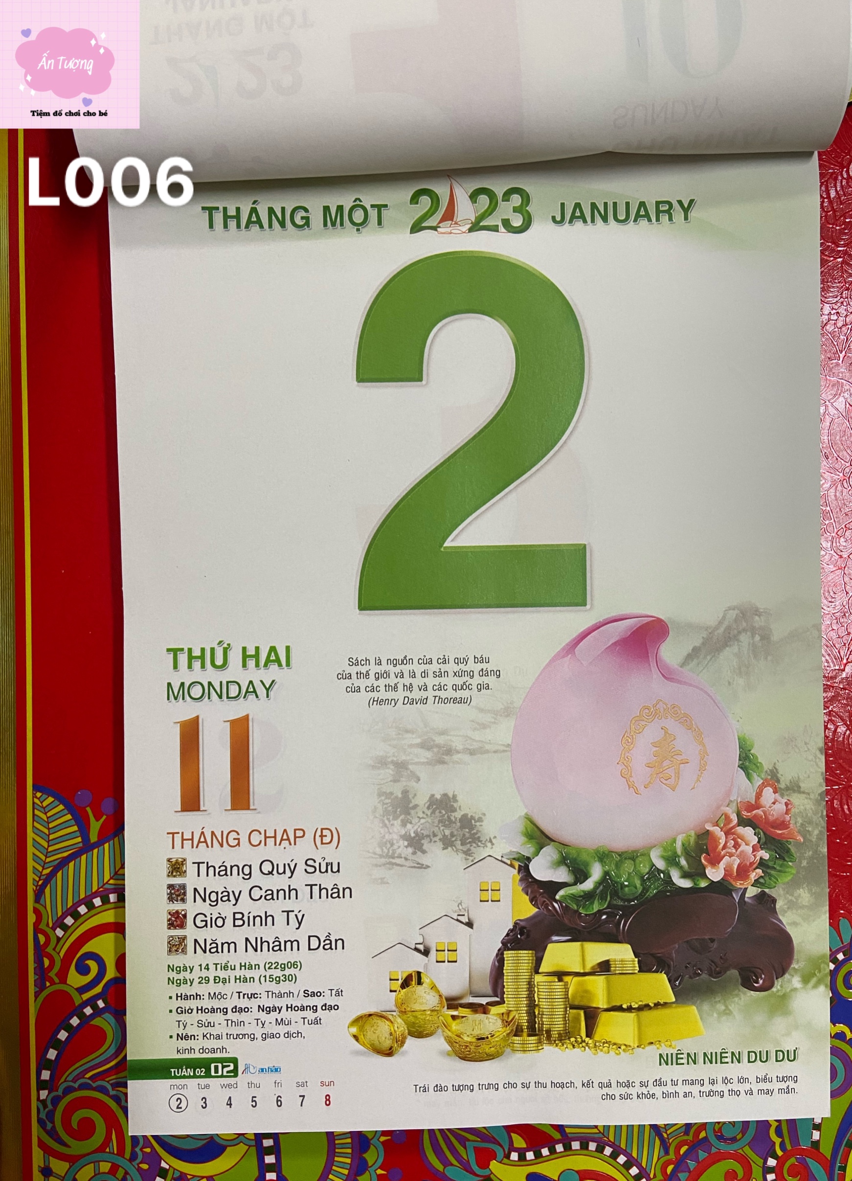 Bộ lịch Giáp Thìn 2024 - Lịch Bloc Cực Đại - chủ đề " Việt Nam Tươi Đẹp " - L006