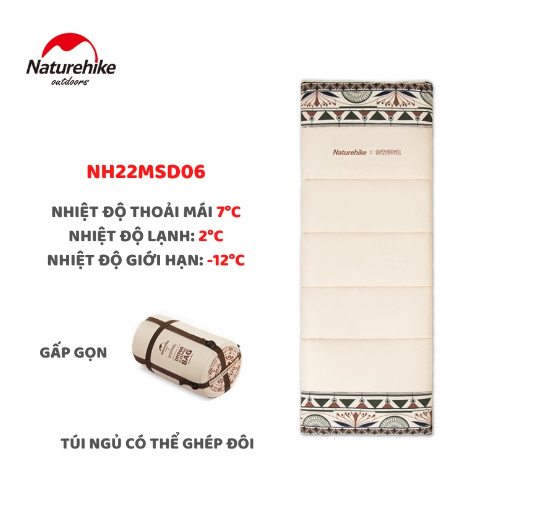 Túi ngủ cotton NatureHike NH22MSD06 (BST Đôn Hoàng)