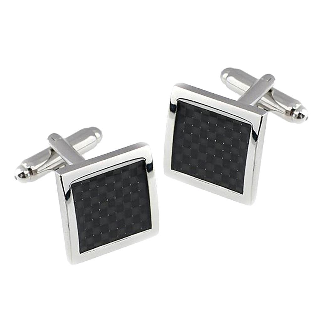 2-13pack 1 Pair Men's Brass Shirt Cufflinks Rectangle Cuff Links Wedding Groom