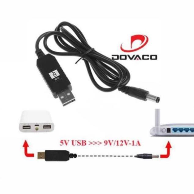 Cáp chuyển đổi điện áp từ cổng USB 5V sang 9V/12V