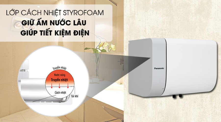 Máy nước nóng gián tiếp Panasonic 20L DH-20HBMVW - Hàng chính hãng