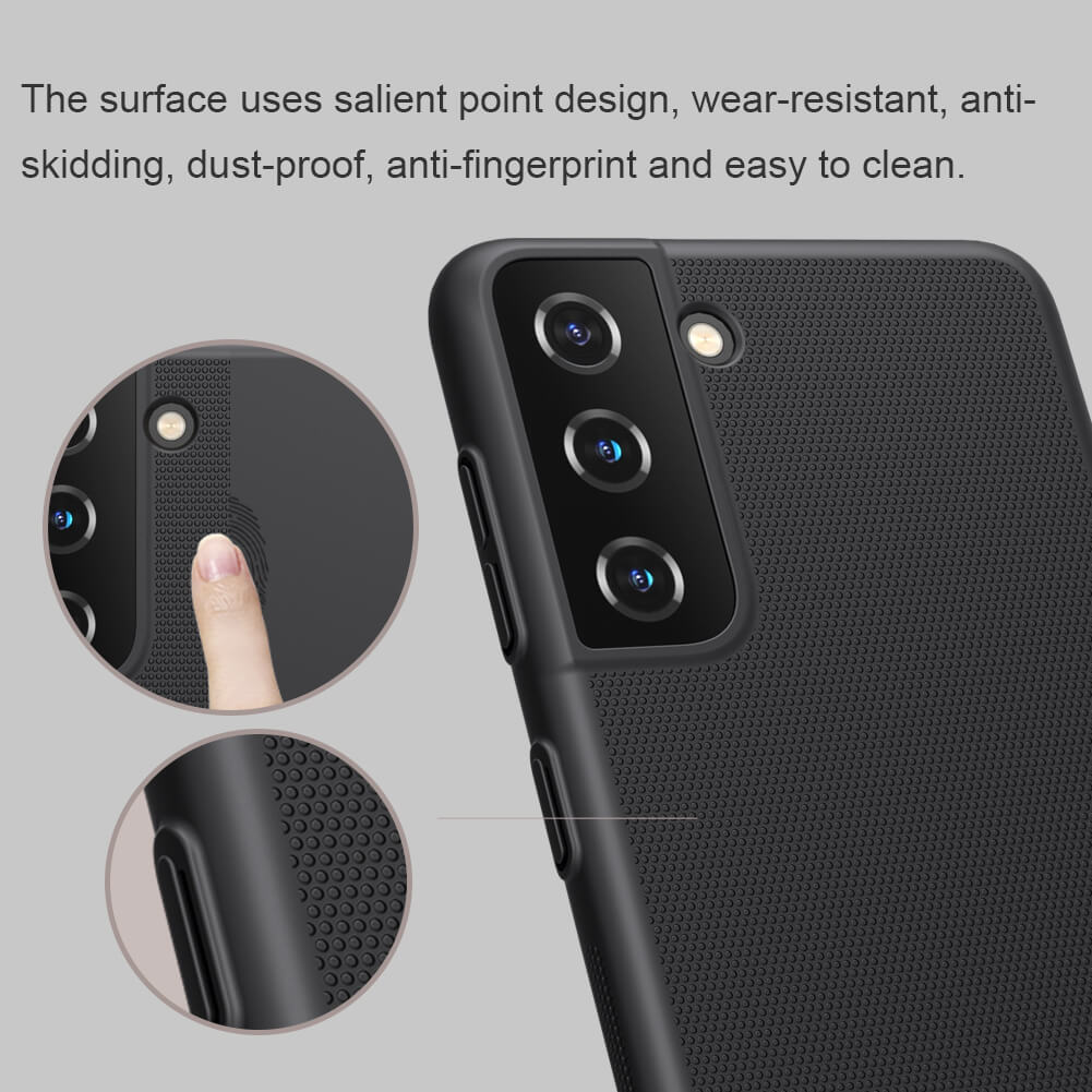 Ốp Lưng Sần chống sốc cho Samsung Galaxy S21 hiệu Nillkin Super Frosted Shield - Hàng Chính Hãng