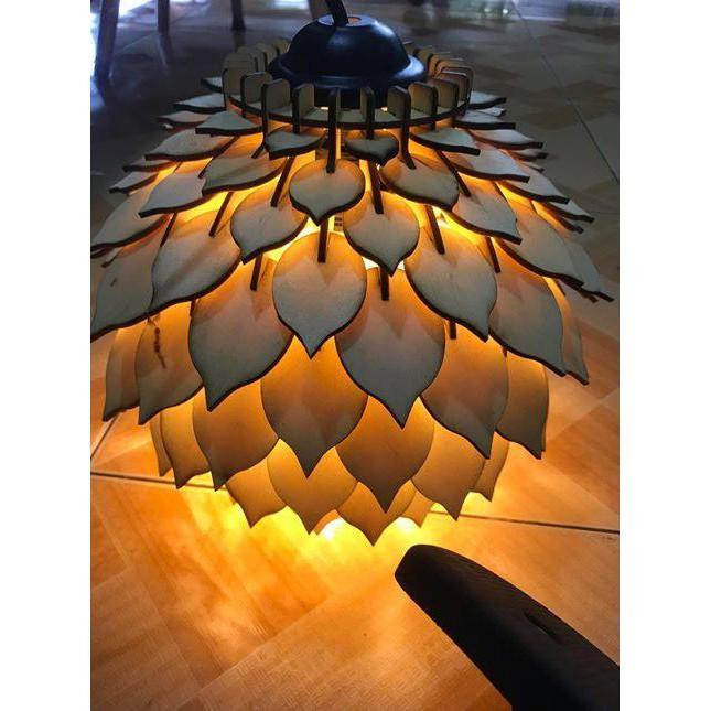 Đèn gỗ trang trí Quán Cafe - Trà sữa