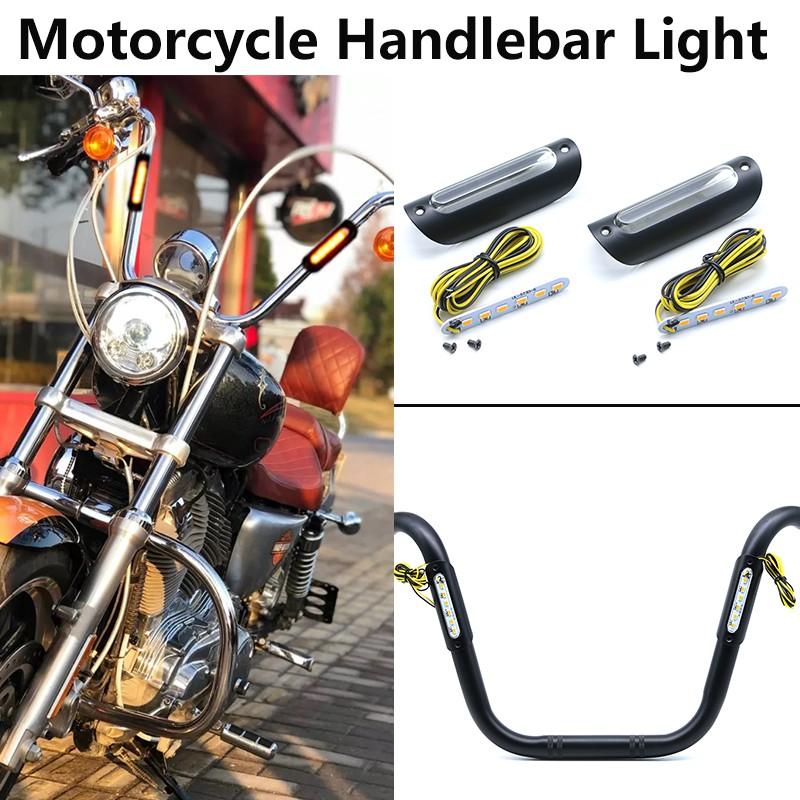 Đèn LED tín hiệu gắn tay lái xe mô tô Harley 7 / 8 " 22mm 1 " 25mm