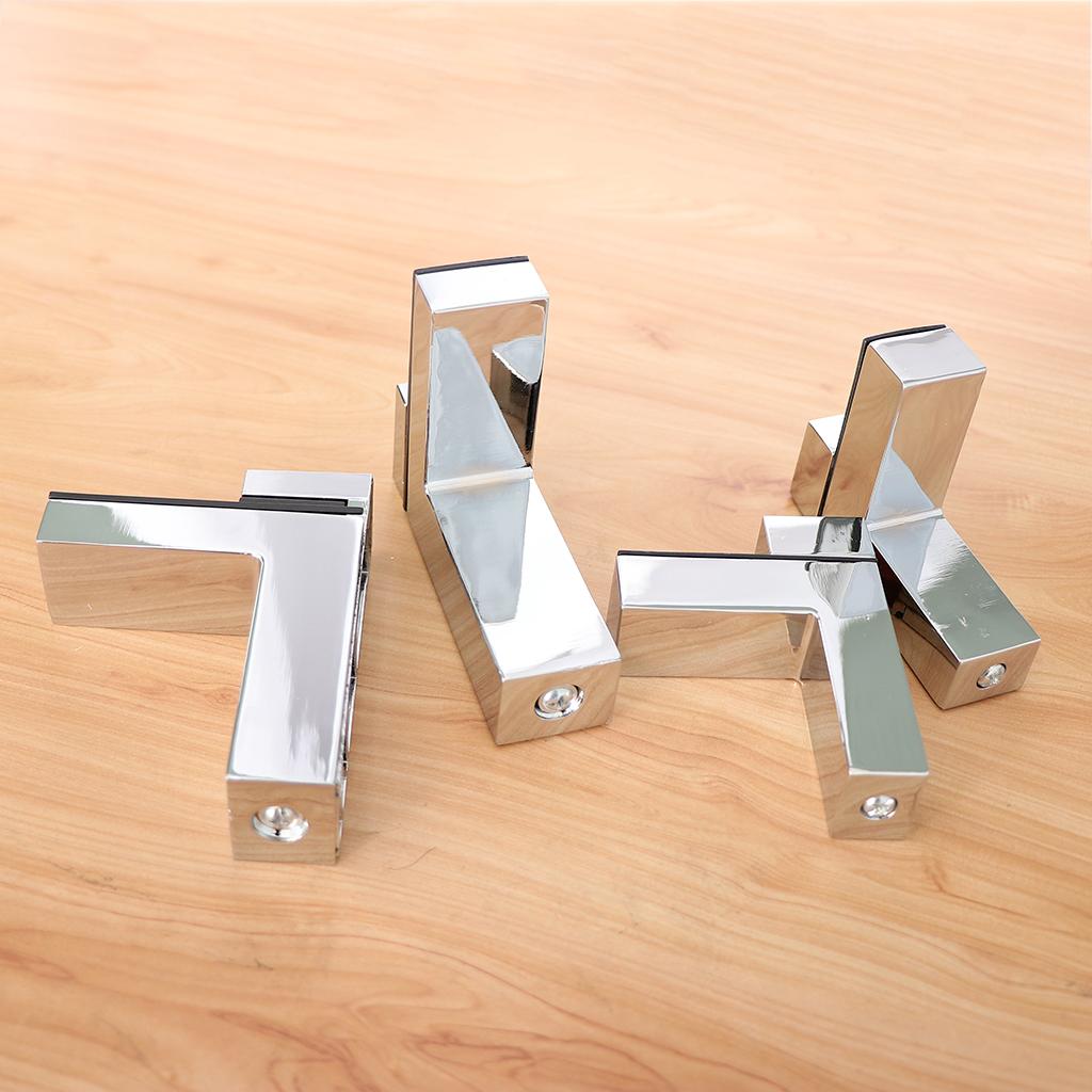 Solid Metal Adjustable Wood/Glass Shelf Bracket Wall Mount Brushed Nickel