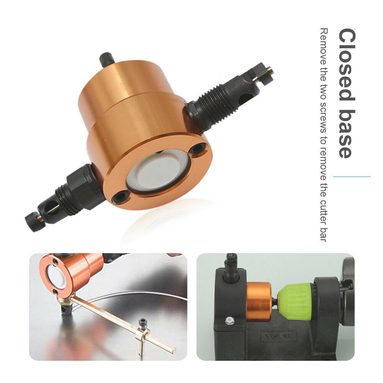 Power Drill Attachment Double Head Metal Nibbler Cutting Cutter Gold