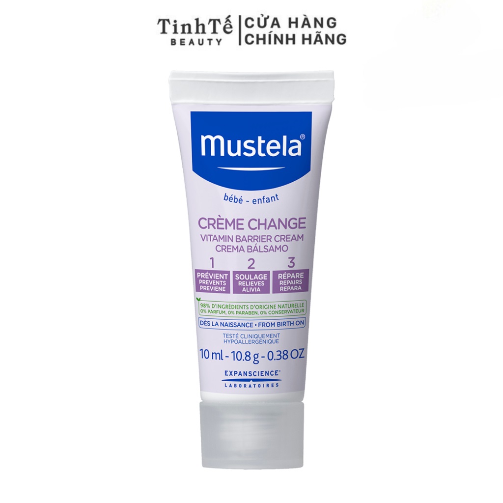 [HB GIFT] Kem Ngăn Ngừa Hăm Tã Cho Em Bé Mustela VITAMIN BARRIER CREAM 10ml