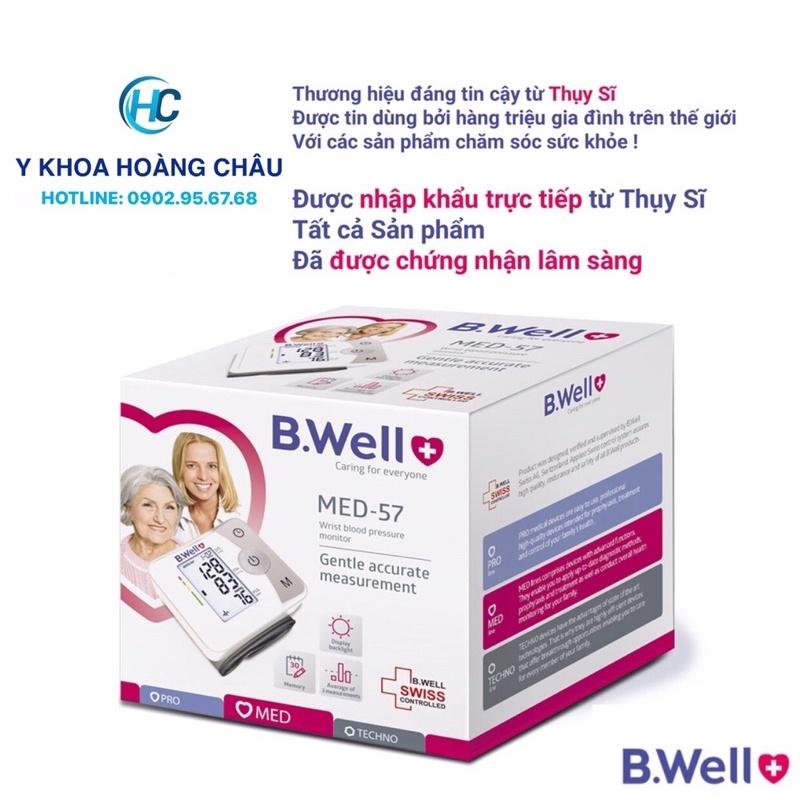 Máy đo huyết áp cổ tay điện tử tự động B.Well Med 57(Nhập từ Thụy Sỹ)