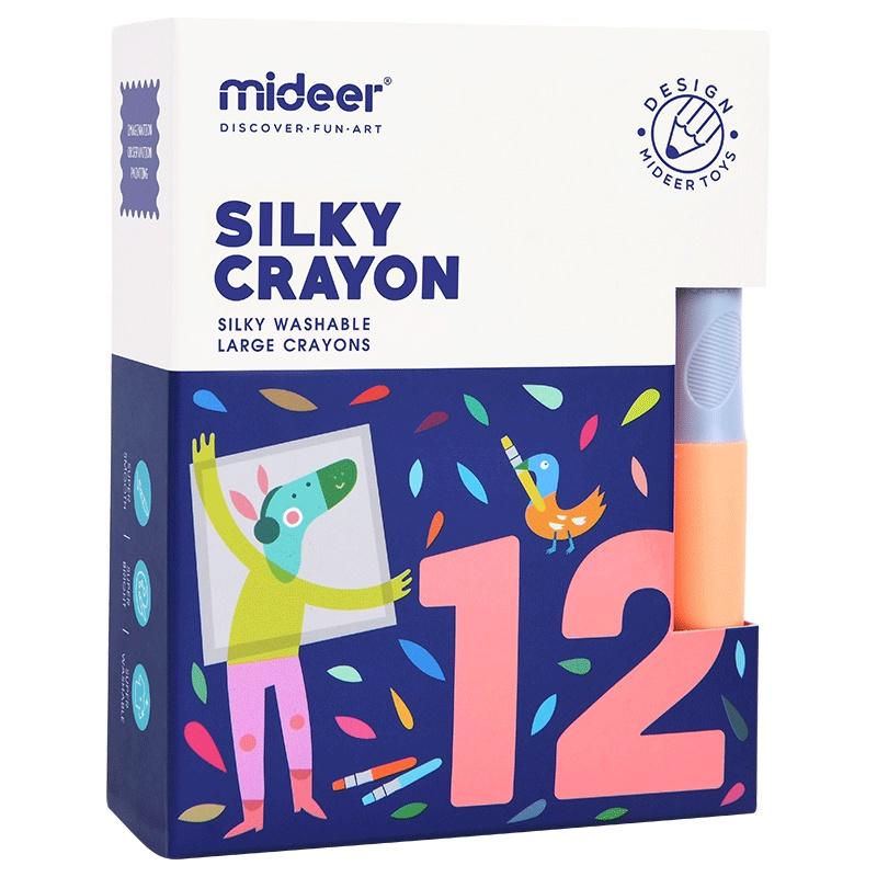 Bút Màu sáp dầu hữu cơ Mideer Silky Crayon Daddycare.vn, Đồ Chơi Sáng Tạo Cho Bé 1,2,3,4,5,6,7 Tuổi, Đồ Dùng Học Tập