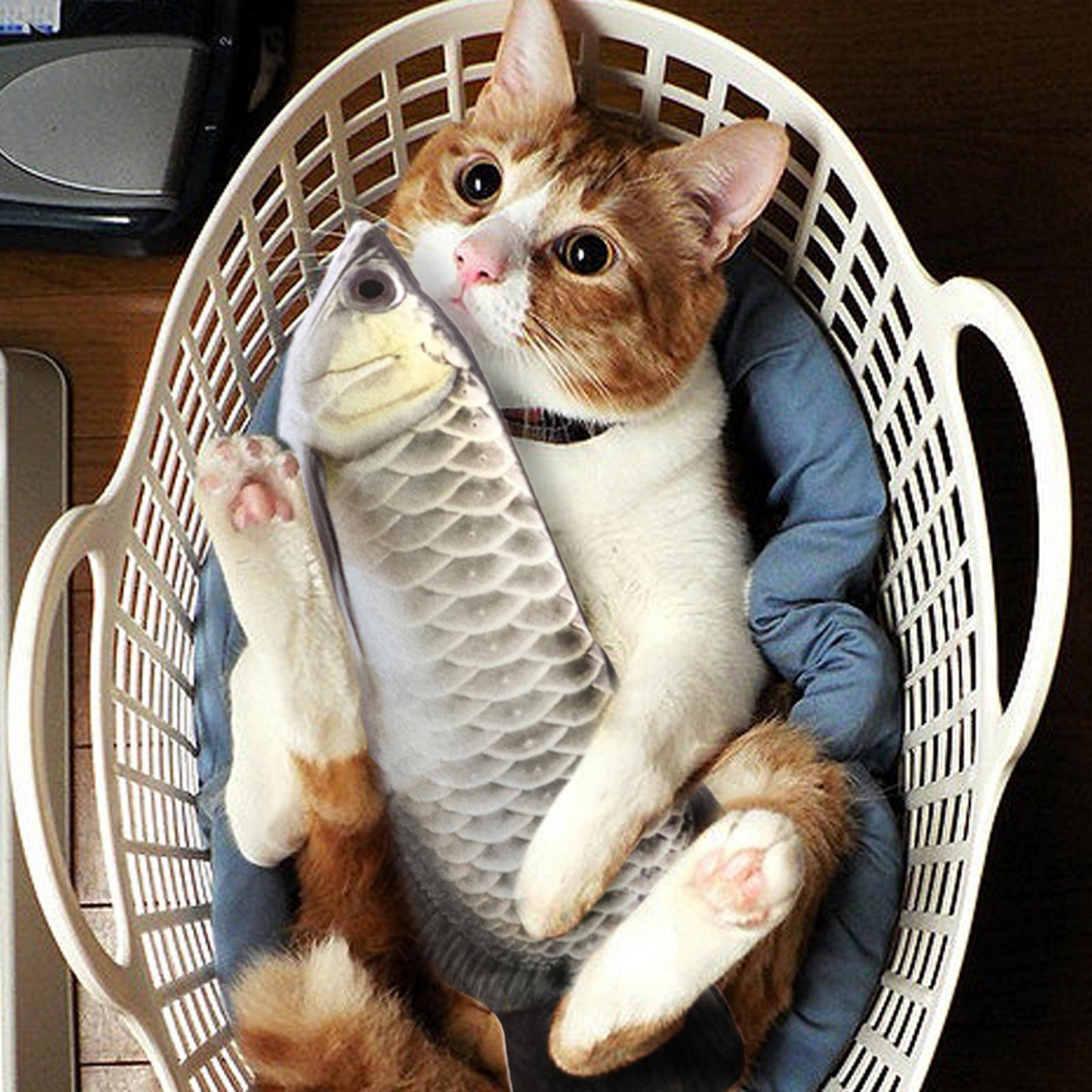 Electric Fish Interactive Pet Cat Wagging Simulation Toy