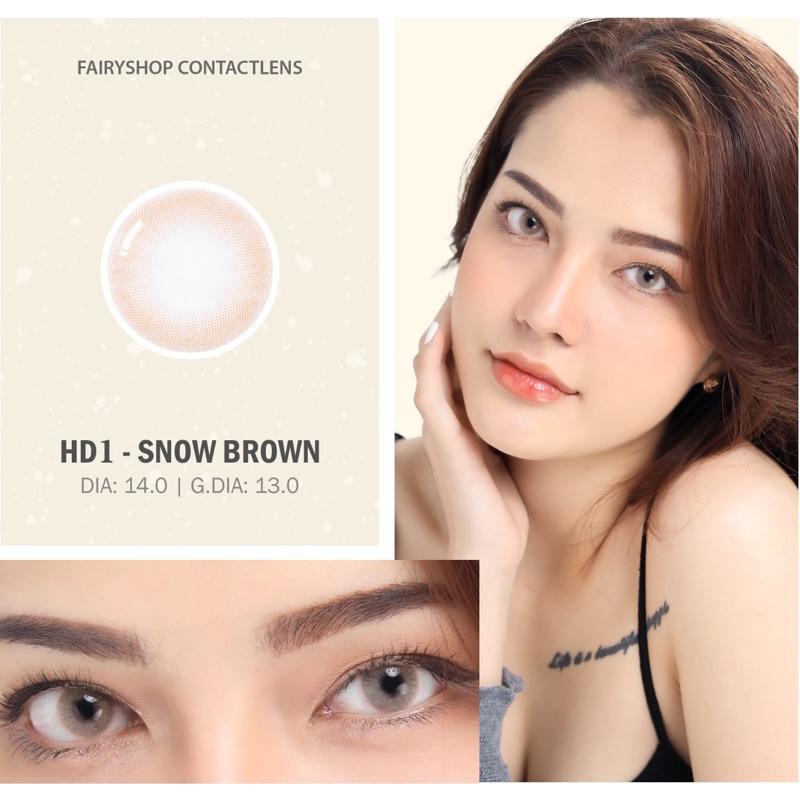 Kính Áp tròng HD1 brown 14.0 - FAIRY SHOP CONTACT LENS độ 0 đến 7