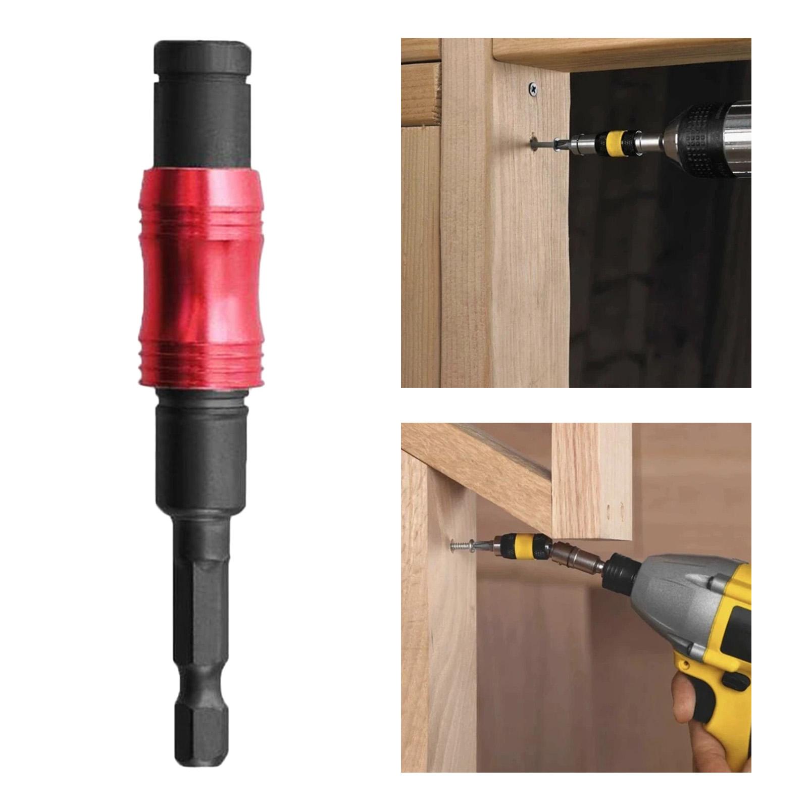 Magnetic Screw Drill Tips Pivoting Drill Bit Hex Shank Bit Black and Silver