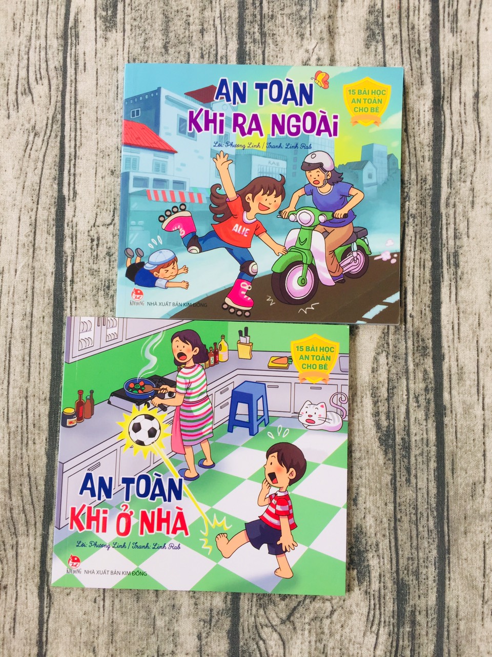 Sách - Combo 15 bài học an toàn cho bé: An toàn khi ở nhà + Khi ra ngoài