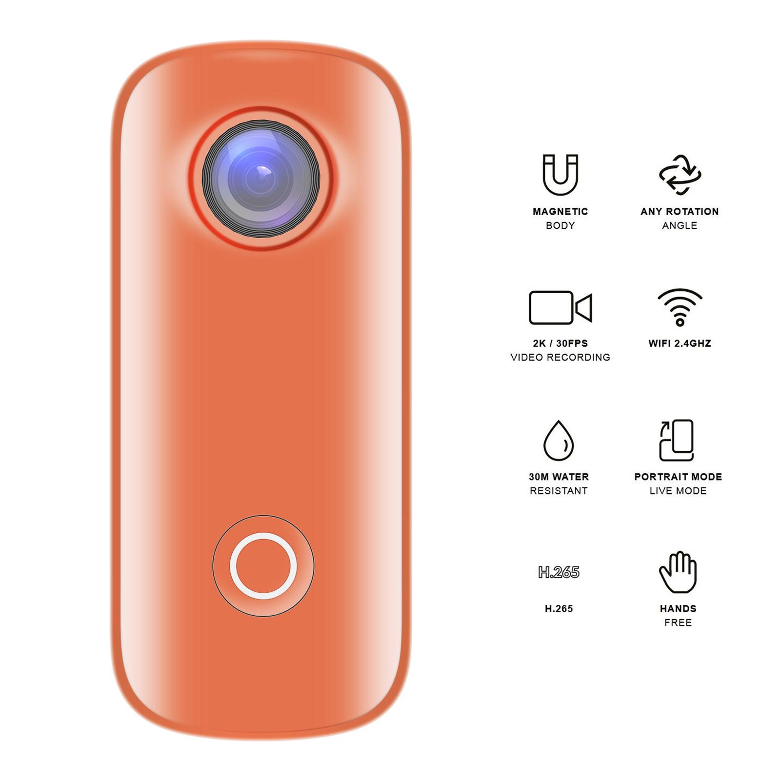 SJCAM C100+ Mini Action Camera 2K Video Digital Camera 30M Waterproof Magnetic Body WiFi Connection APP Sharing Sport Camera