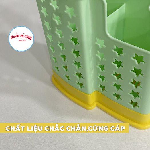 Ống đựng đũa, thìa hình sao Việt Nhật - Hộp đựng đũa muỗng 2 ngăn để bàn tiện lợi