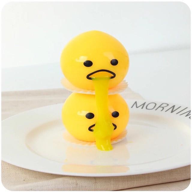 Trứng biến thái gudetama hút slime xả stress (ảnh thật) tot