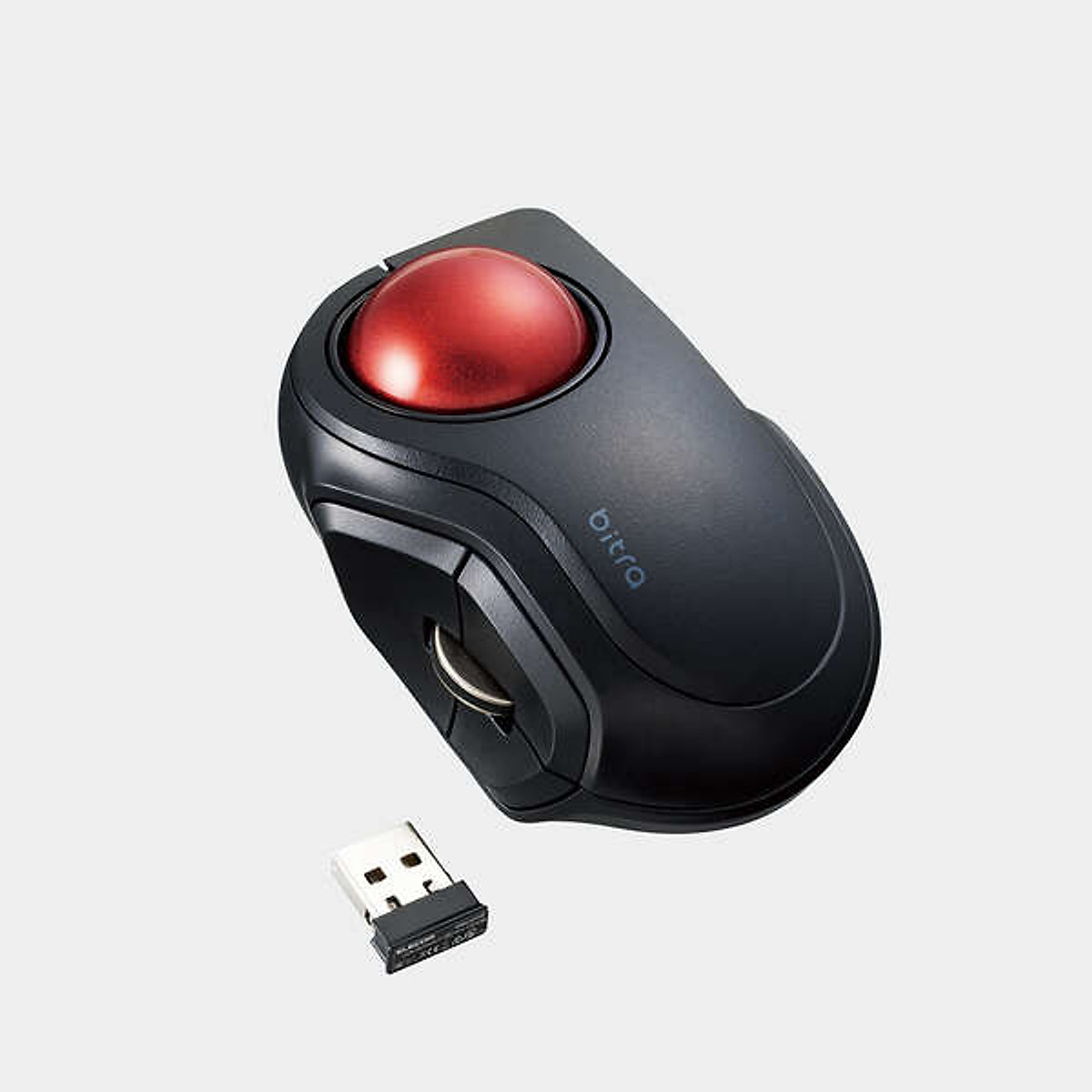 Chuột Trackball bi đỏ không dây yên tĩnh ELECOM M-MT2DRSBK - Hàng chính hãng