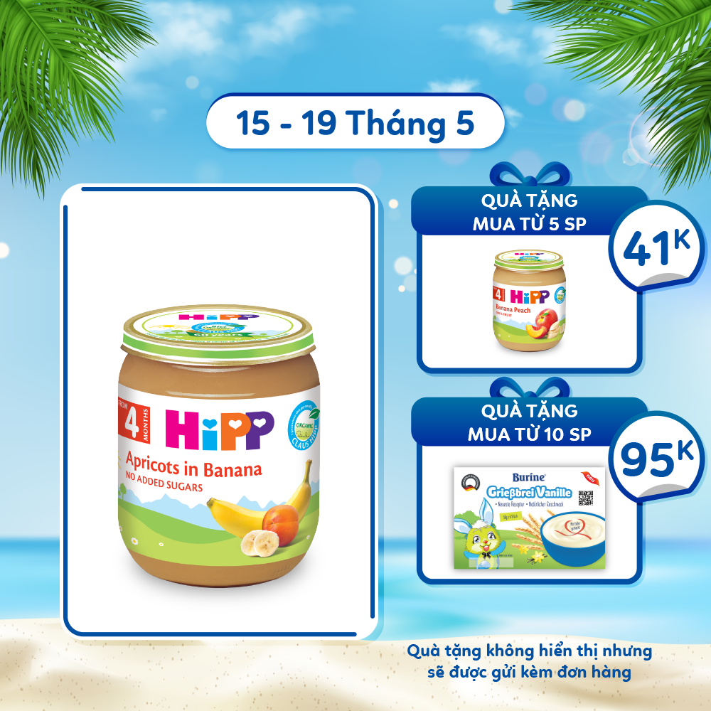 Pudding Ăn Dặm Burine Vị Chuối Nhập Khẩu Đức Dành Cho Trẻ Từ 6 Tháng Tuổi - Cung Cấp Vitamin, Dưỡng Chất Bổ Sung Năng Lượng, Hỗ Trợ Tăng Cân (Vỉ 6 hũ x 50g)