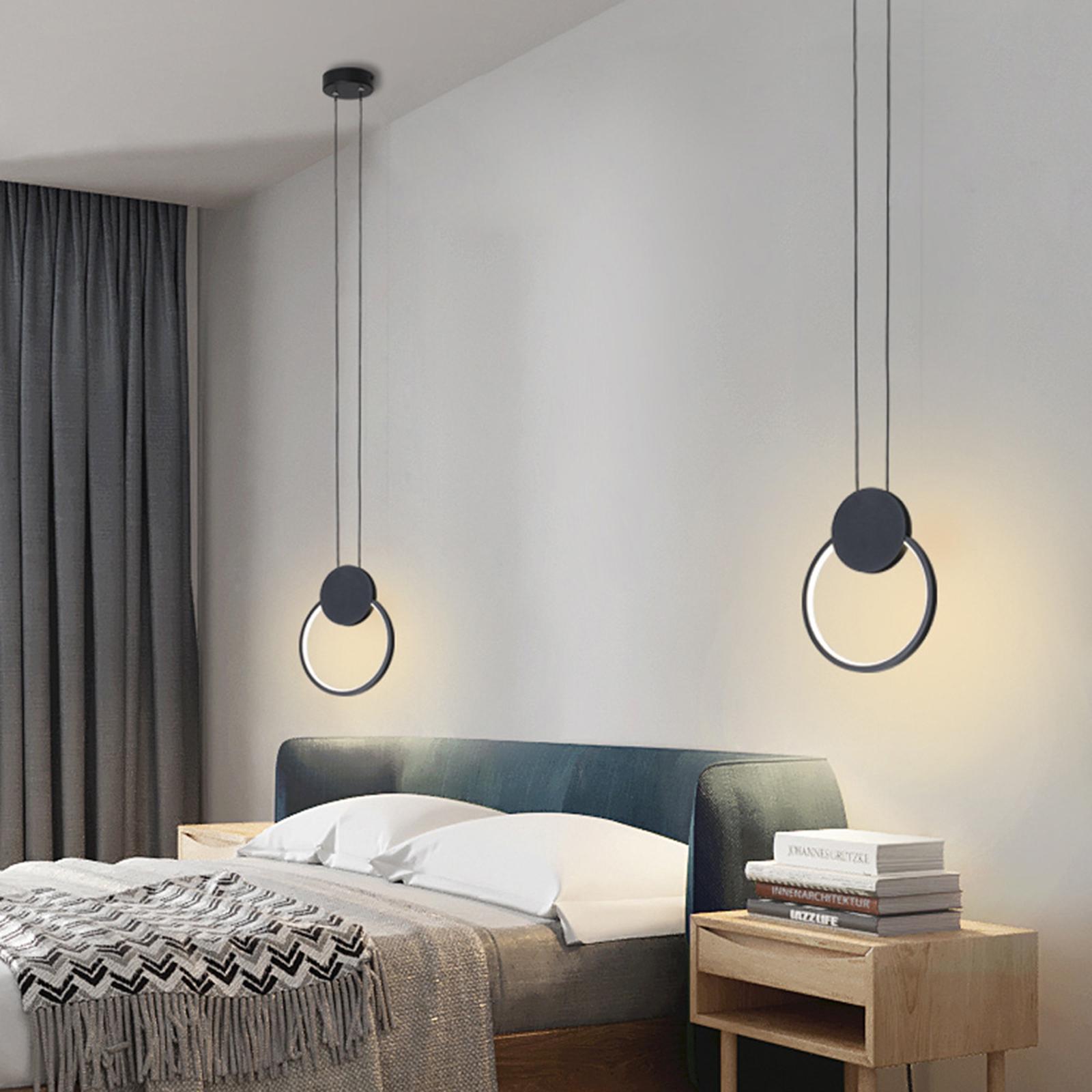 Pendant Lighting, Pendant Light,Black Finish Pendant lamp,Ceiling Hanging Light for Bedroom Bedside, Kitchen Island, Dining Room, Cafe, Bar