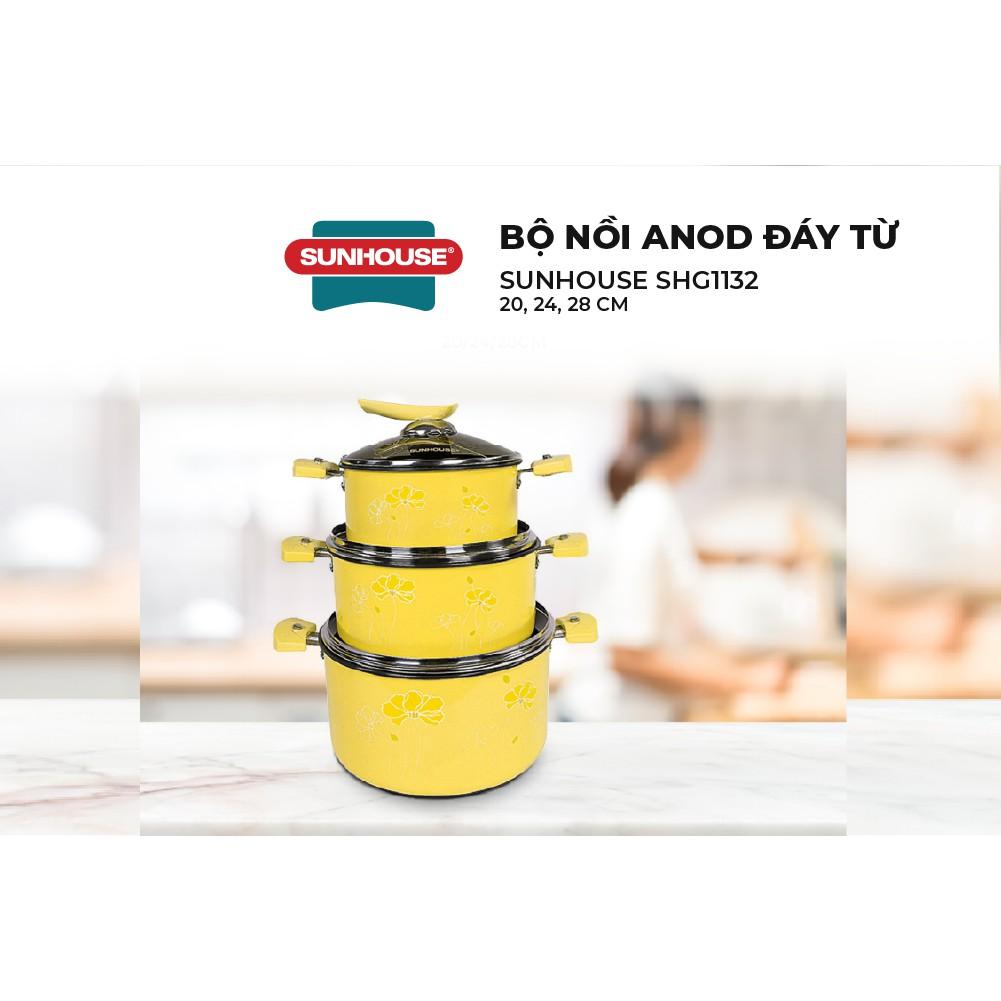 Bộ nồi anod đáy từ Sunhouse SHG1132