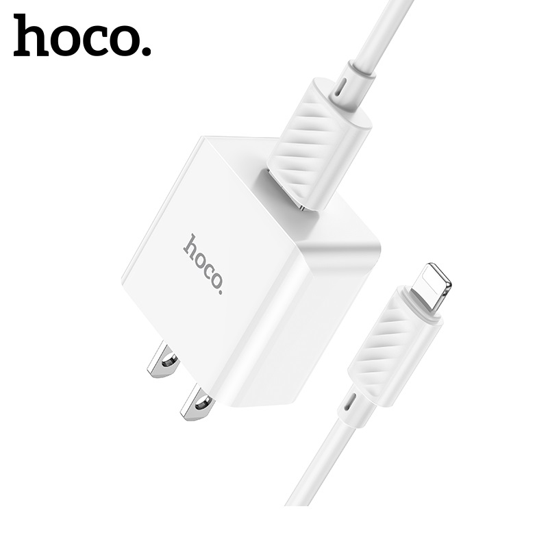 Bộ sạc điện thoại cho Iphone và Android hoco. C106 cổng USB sạc nhanh 2.1A dây dài 1M, dòng điện ổn định an toàn bảo vệ máy - Hàng Chính Hãng