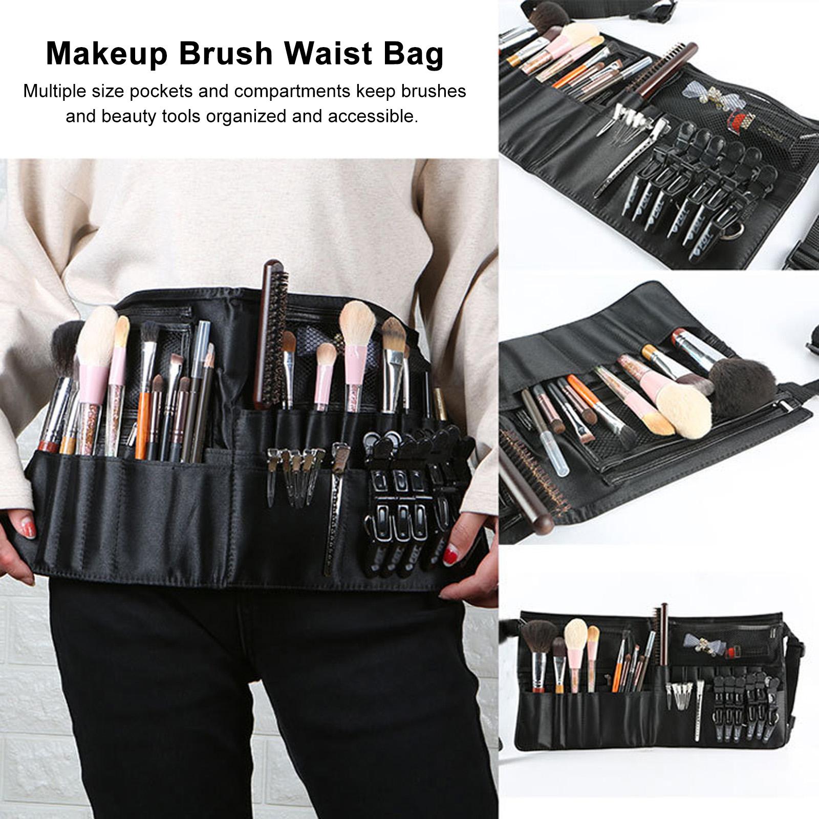 Túi đeo thắt lưng đựng dụng cụ trang điểm với đai điều chỉnh chất liệu vải sợi Nylon