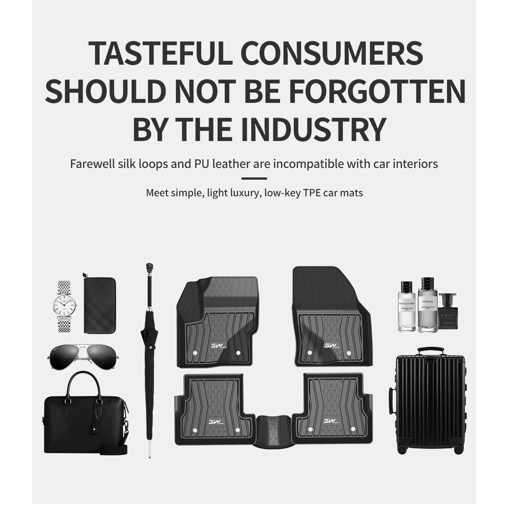 Thảm lót sàn xe ô tô Lincoln MKZ 2011 - đến nay Nhãn hiệu Macsim 3W chất liệu nhựa TPE đúc khuôn cao cấp - màu đen