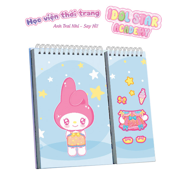 Sách - Sticker Thời Trang Happy Fashion Show Học Viện Thời Trang Cho Bé Thỏa Sức Sáng Tạo - ABBOOKS