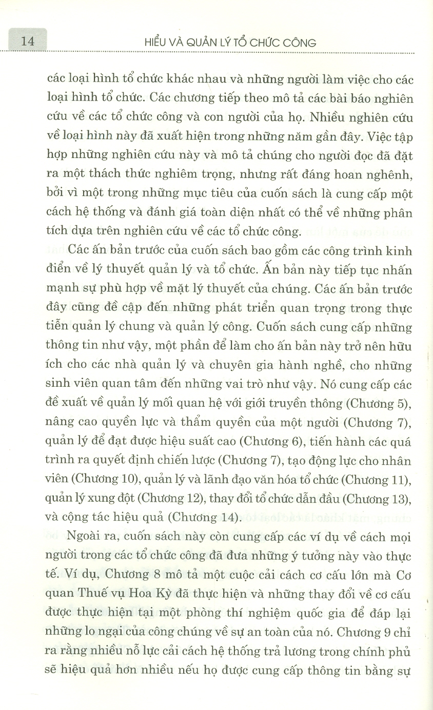 Hiểu Và Quản Lý Tổ Chức Công