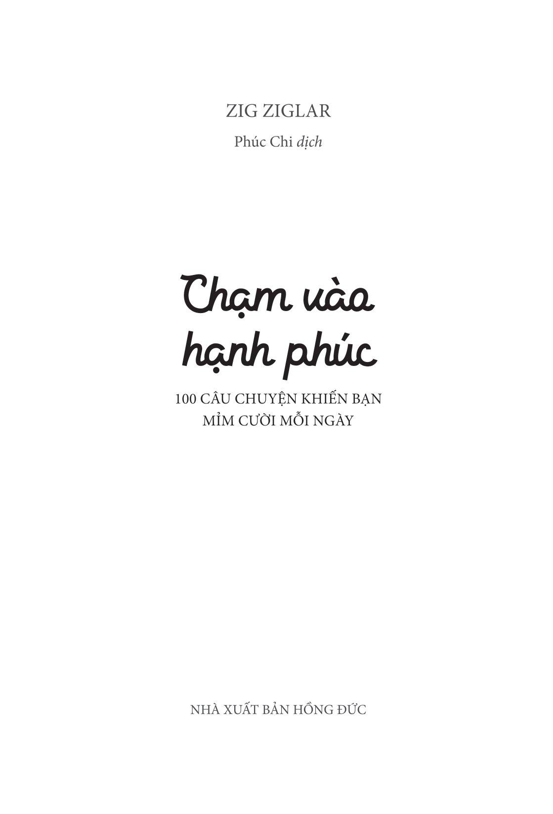 Chạm Vào Hạnh Phúc - 100 Câu Chuyện Khiến Bạn Mỉm Cười Mỗi Ngày