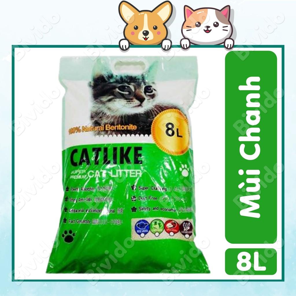 Cát mèo cát vệ sinh CatLike vón cục, hút ẩm, khử mùi tốt bao 8L - Bivido
