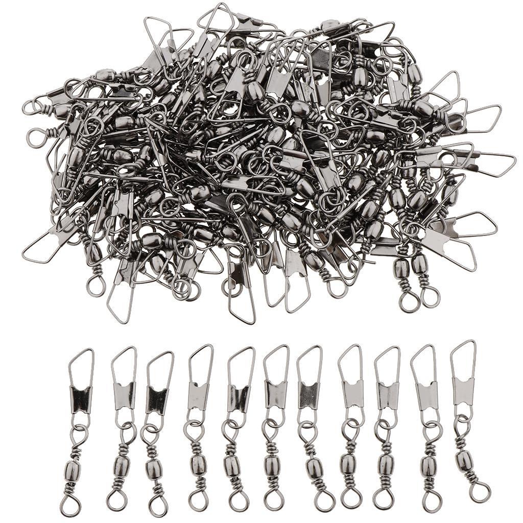 100pcs Ball Bearing Swivel Fishing Swivel with Knob 5B