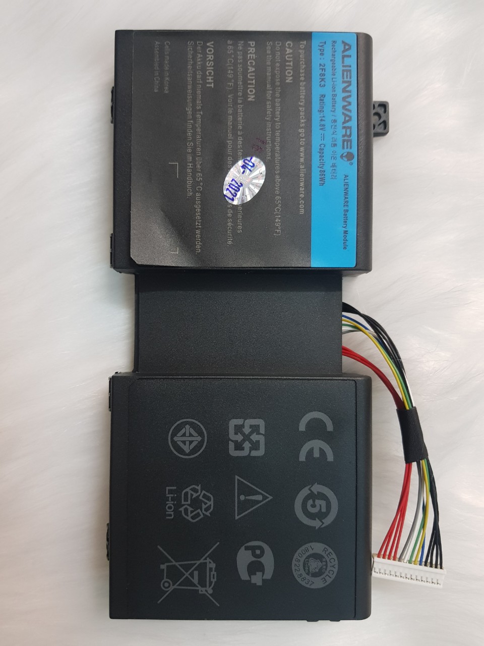 Pin laptop Alienware M17X R5 - M18X R3 (2F8K3) Battery 86wh - Hàng chính hãng