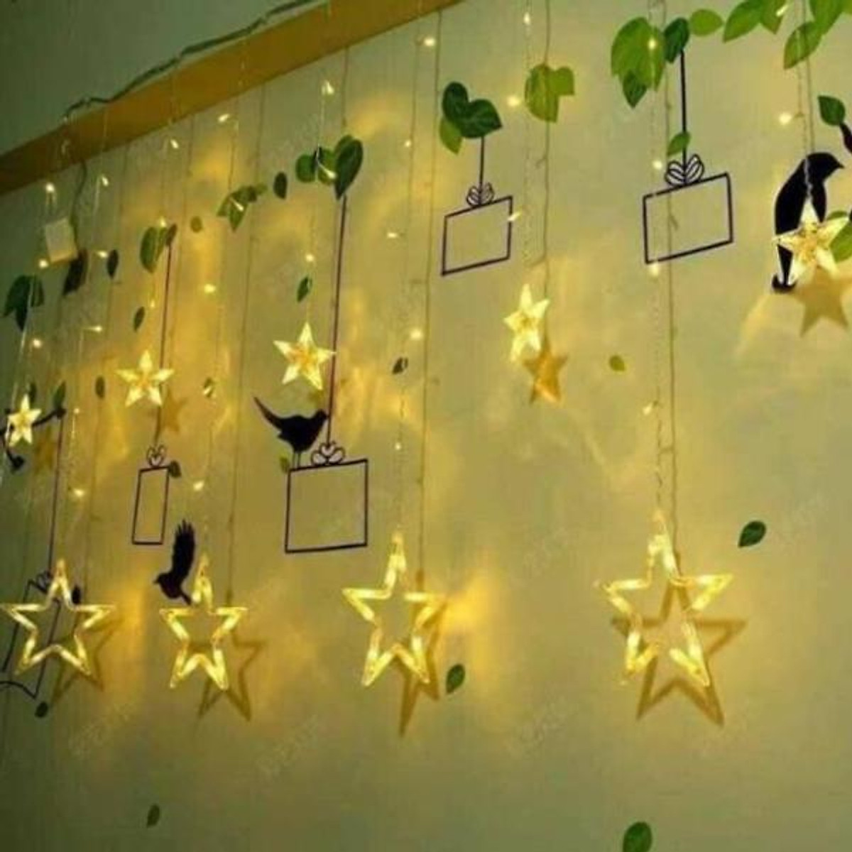 Đèn Nháy Rèm Ngôi Sao Nhấp Nháy - Đèn Trang Trí - Dây Đèn Led Lấp Lánh Đêm Noel - Hàng Loại 1 - Chính Hãng MINIIN