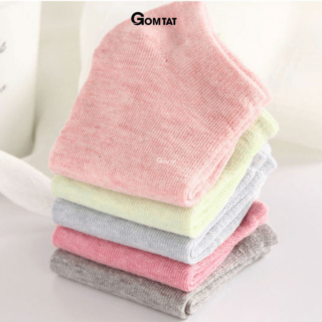 Tất Nữ Cổ Ngắn chuẩn xuất Nhật, Vớ Nữ Cotton Co Giãn Cao Cấp, Mềm mịn, êm chân - CB024