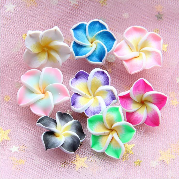 HN * Charm hoa sứ Frangipani size 2cm cho các bạn trang trí vỏ ốp điện thoại, kẹp tóc, DIY