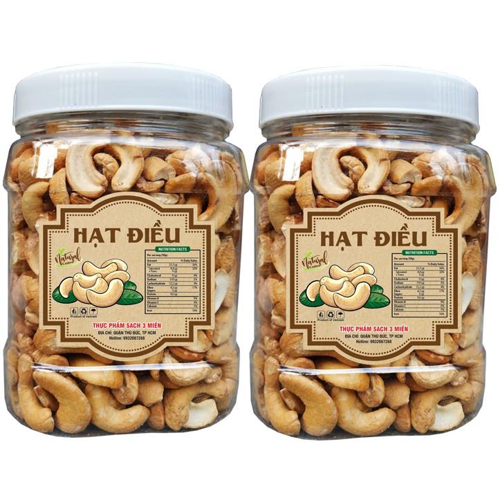 Hạt điều bể rang muối còn ít vỏ - Hũ 500g chất lượng