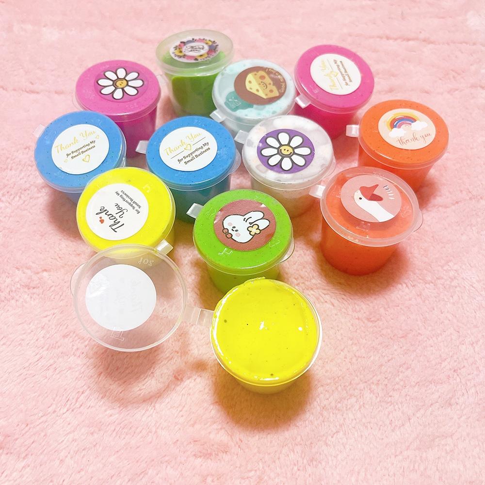 Slime Basic Cơ Bản Hủ Mini 50ml Không Dính Tay Mềm Mịn Trang Trí Sticker