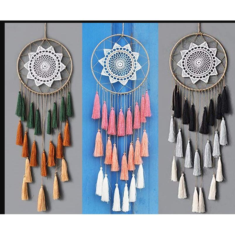 Dream catcher dây gai dệt tay phong cách cổ điển