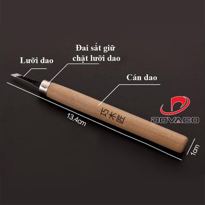 Bộ dao khắc, đục, tiện gỗ 12 mũi