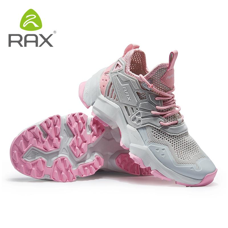 Rax Nữ Giày Đi Bộ Đường Dài Thoáng Khí Thể Thao Ngoài Trời Giày Sneaker Nữ Nhẹ Leo Núi 2019 SS Giày Du Lịch Phong Cách Mới Color: white 485W Shoe Size: 39
