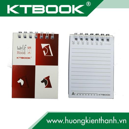 Số tay lò xo bìa cứng KTBOOK 90 trang size A7