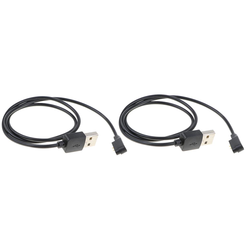 2x Smart Watch Charger, Portable Magnetic Charger Station Dock with USB Charging Cable Cord Black