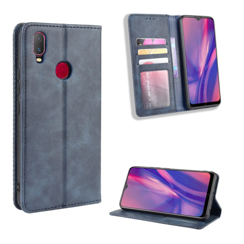 Bao da Flip Wallet Leather dạng ví đa năng siêu bền siêu êm dành cho Vivo Y11