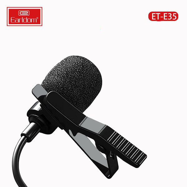 Mic Thu Âm Mini Cài Áo Chân Type C Dành Cho Điện Thoại Earldom ET-E35 - Hàng Chính Hãng