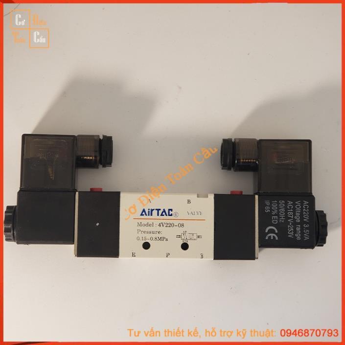 Van Điện Từ 4V220-08, van chia khí