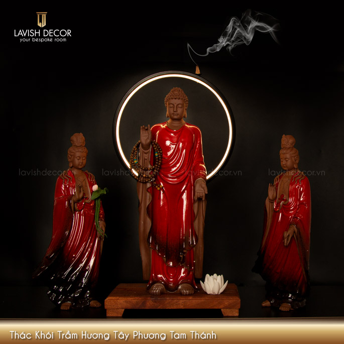 Thác Khói Trầm Hương Tây Phương Tam Thánh